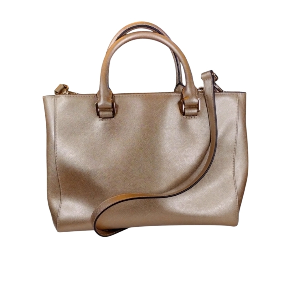 Michael Kors Metallic Gold Retired Satchel - Picture 3 of 12